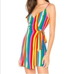 Show me your Mumu rainbow mini dress